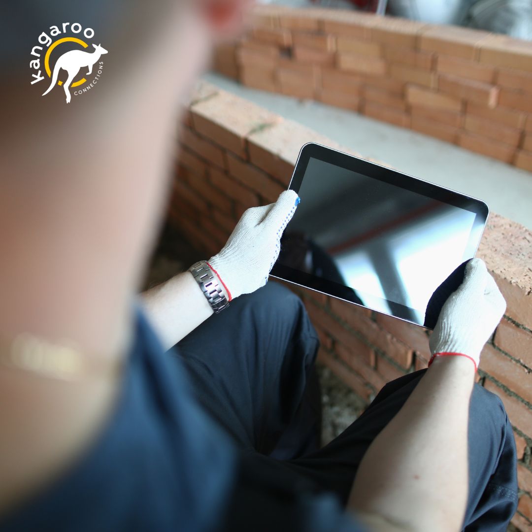 Builder showcasing work on social media