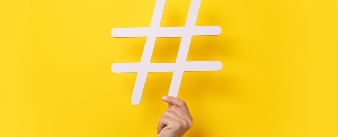Hashtag symbol representing social media engagement on Instagram Reels