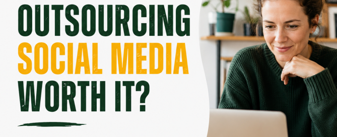 Small business owner considering outsourcing social media with Kangaroo Connections