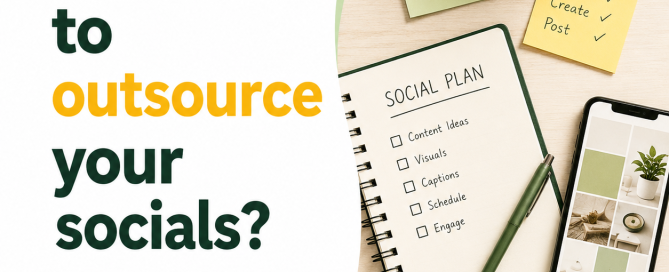 Kangaroo Connections blog graphic about when to outsource social media for a small business