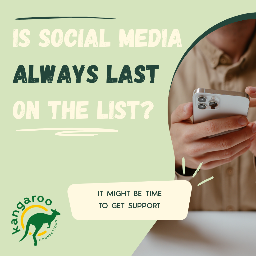 When to outsource social media graphic by Kangaroo Connections for small businesses struggling to stay consistent online.