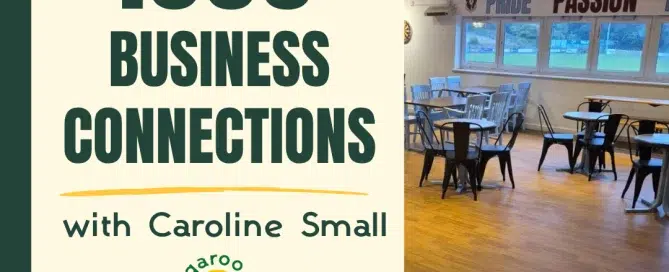 1066 Business Connections with Caroline Small blog graphic by Kangaroo Connections, promoting a free local networking event at The Pilot Bar in Hastings.