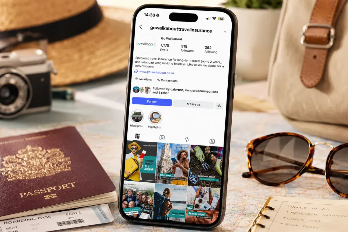 Go Walkabout Instagram profile and content grid