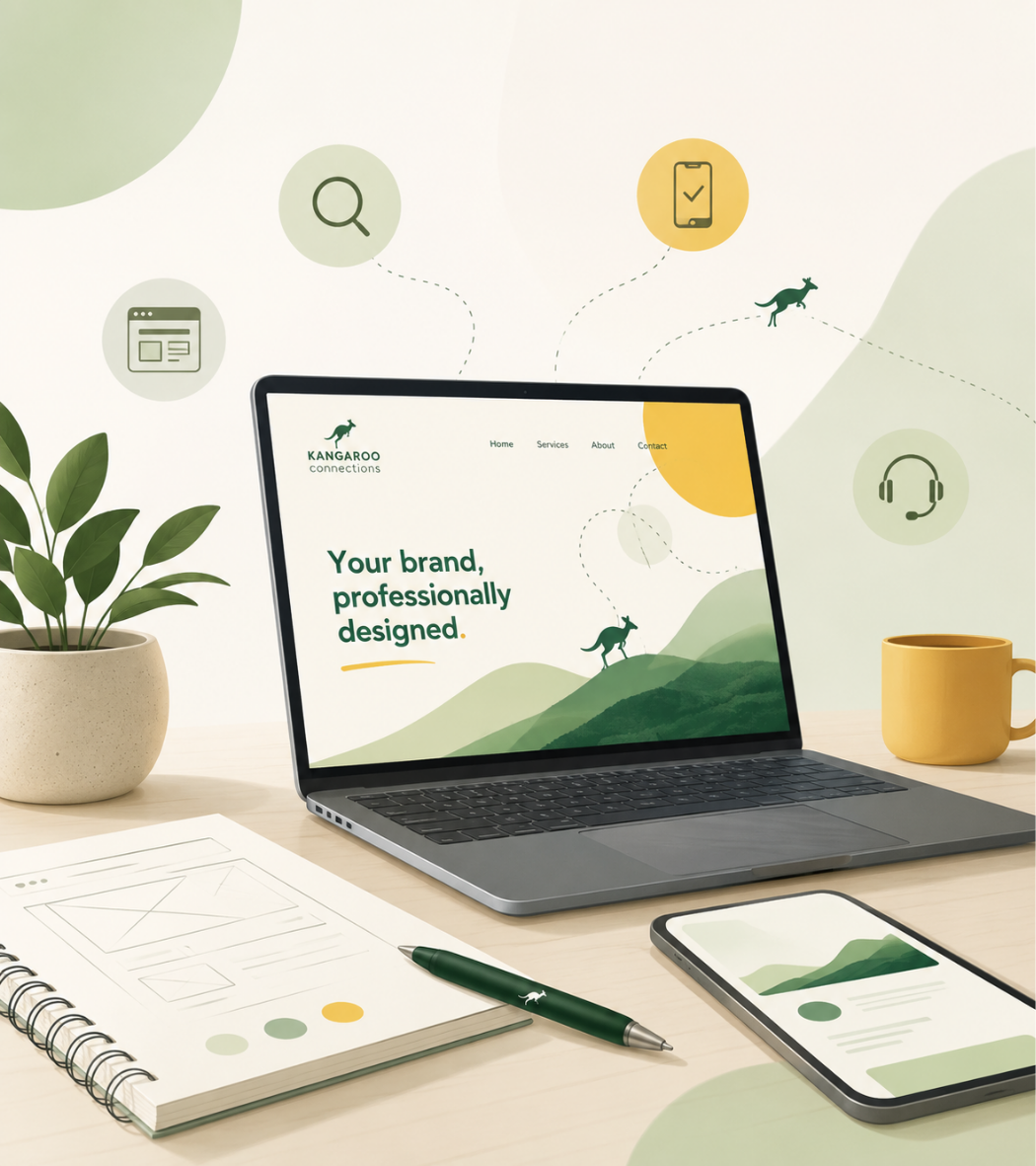 Website design planning and responsive website services by Kangaroo Connections