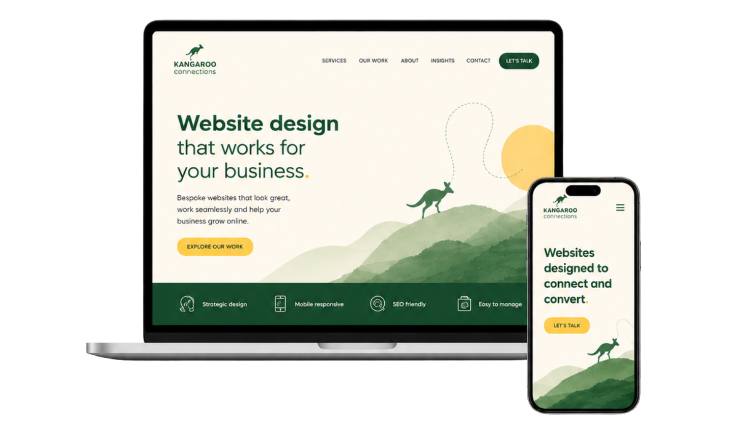 Website design services in Hastings, East Sussex by Kangaroo Connections